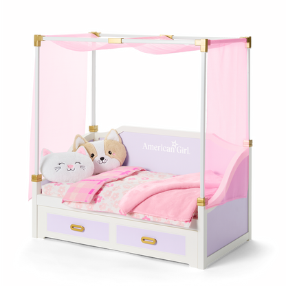 All Set for Sleepovers Canopy Bed for 18-inch Dolls