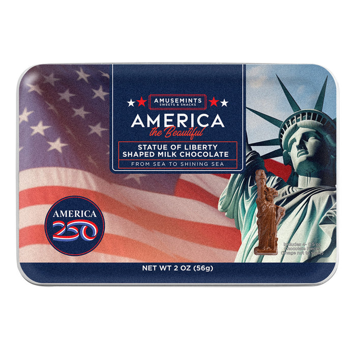 Amusemints America Statue of Liberty Milk Chocolate Minis Tin - 9 Count