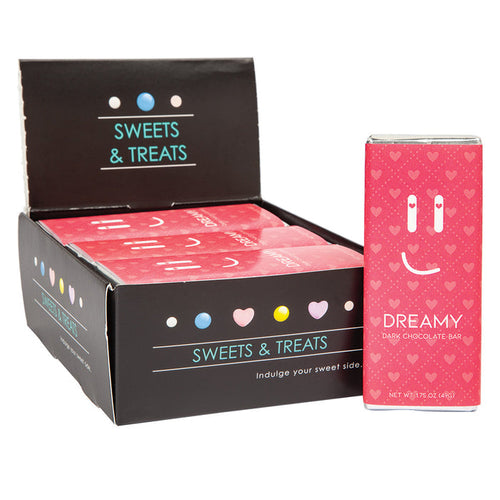 Amusemints Dreamy Dark Chocolate Emotion Candy Bar - 24 Count