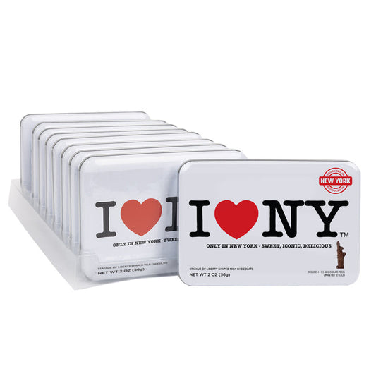 Amusemints I Love NY Statue of Liberty Milk Chocolate Candy Tin - 9 Count