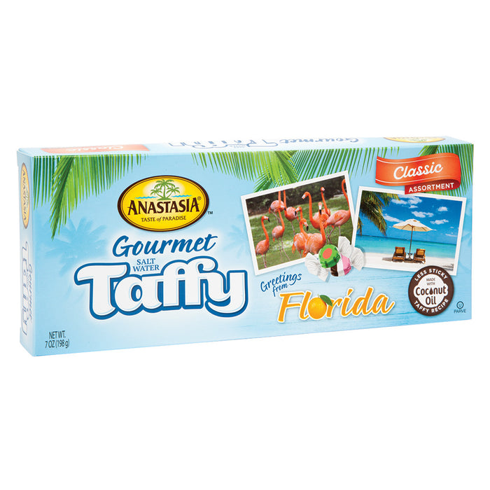 Anastasia Confections Florida Postcards Salt Water Taffy Box - 12 Count