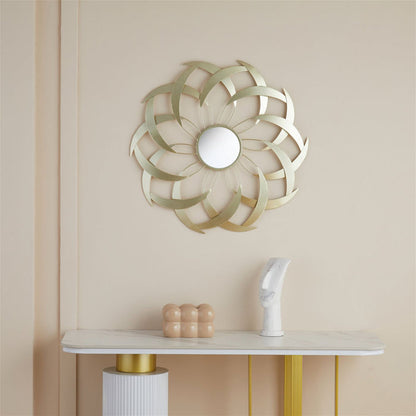 ARI Mirror 700mm Stylized Leaf Design Gold by Criterion -Home Living Store - -