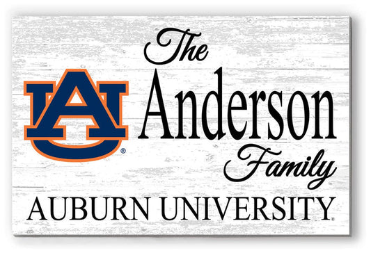 Auburn University Family Name Sign for Alumni, Fans or Graduation - Solid Wood - Broad Bay Personalized Gifts Shipped Fast