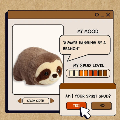Aurora Plush Spudsters 10 Inch Spark Sloth Plush Toy