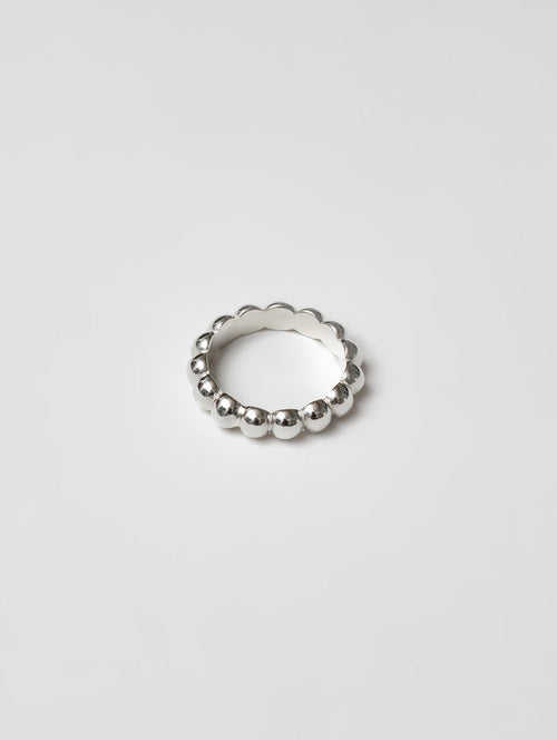 Wolf Circus Unisex Men's Everyday Unisex Stackable Bold Beaded Ball Ring 925 Sterling Silver | Ball Ring in Sterling Silver-Rings-wolfcircus.com