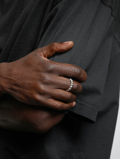Wolf Circus Unisex Men's Everyday Unisex Stackable Bold Beaded Ball Ring 925 Sterling Silver | Ball Ring in Sterling Silver-Rings-wolfcircus.com
