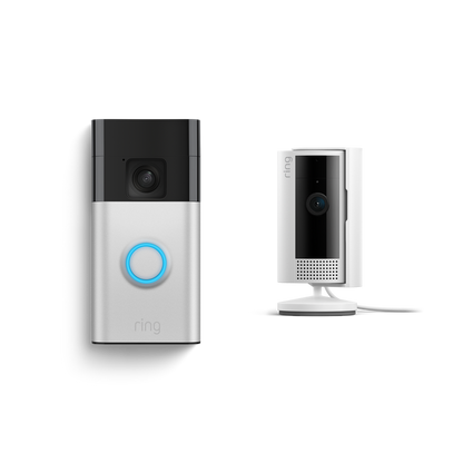 Satin Nickel:Battery Video Doorbell + Indoor Camera (2nd Gen)