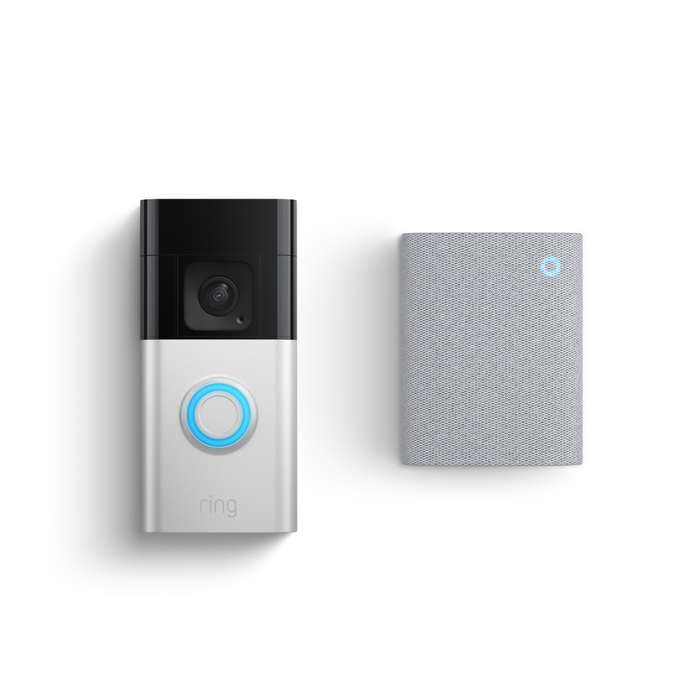 Satin Nickel:Battery Video Doorbell Plus + Chime (3rd Gen)