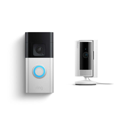 Satin Nickel: Battery Video Doorbell Plus + Indoor Camera (2nd Gen)
