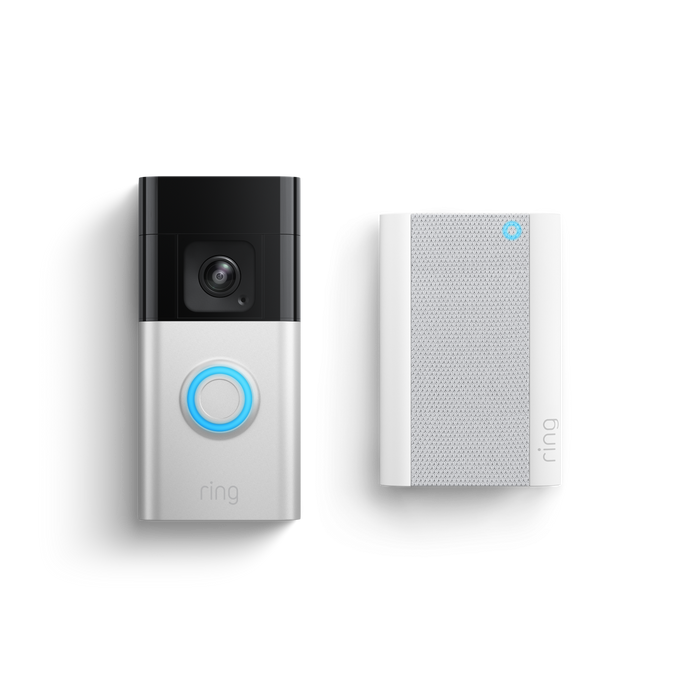 Satin Nickel:Battery Video Doorbell Pro + Chime Pro