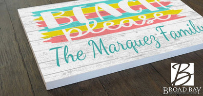 Custom Beach House Sign Personalized Coastal Home Décor - Broad Bay Personalized Gifts Shipped Fast