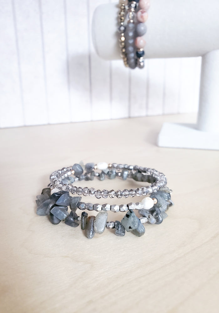 Labradorite & Pearl