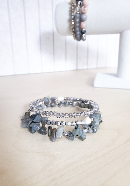 Labradorite & Pearl