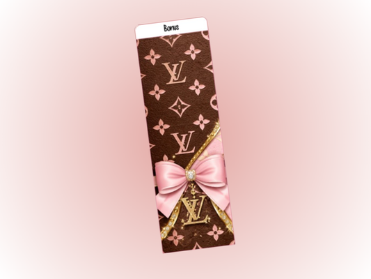 Binder Bookmark | A6 Rings | Brown & Pink Bonus