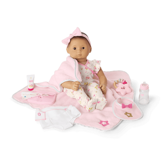 Bitty Baby® Doll #4 with black hair Care & Play Set