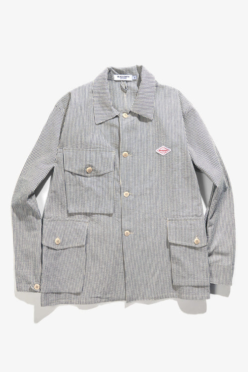 Blacksmith - Seersucker Chore Overshirt - Navy