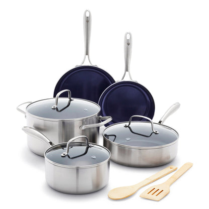 Blue Diamond Clad Pro 10-Piece Cookware Set