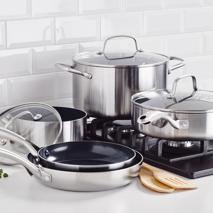 Blue Diamond Clad Pro 10-Piece Cookware Set