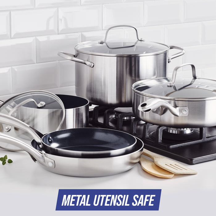 Blue Diamond Clad Pro 10-Piece Cookware Set