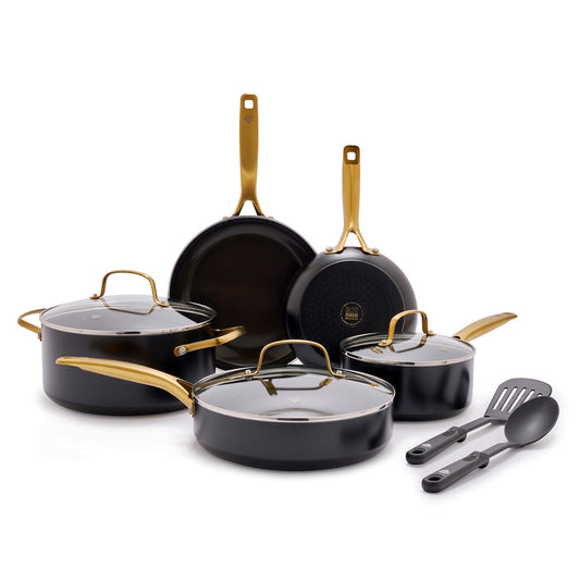 Blue Diamond Gold 10-Piece Cookware Set