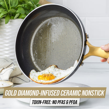 Blue Diamond Gold 14-Piece Cookware Set