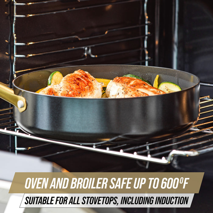 Blue Diamond Gold 14-Piece Cookware Set