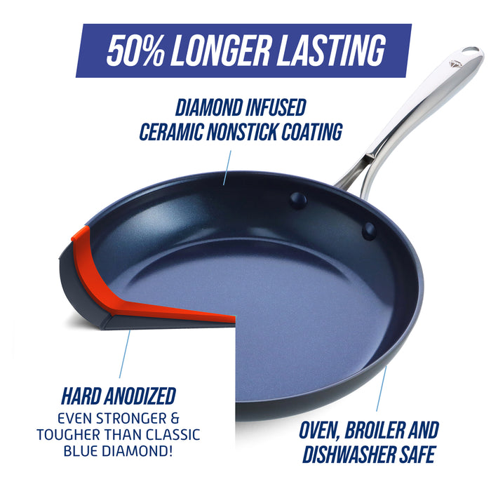 Blue Diamond Hard Anodized Pro 10" Frypan