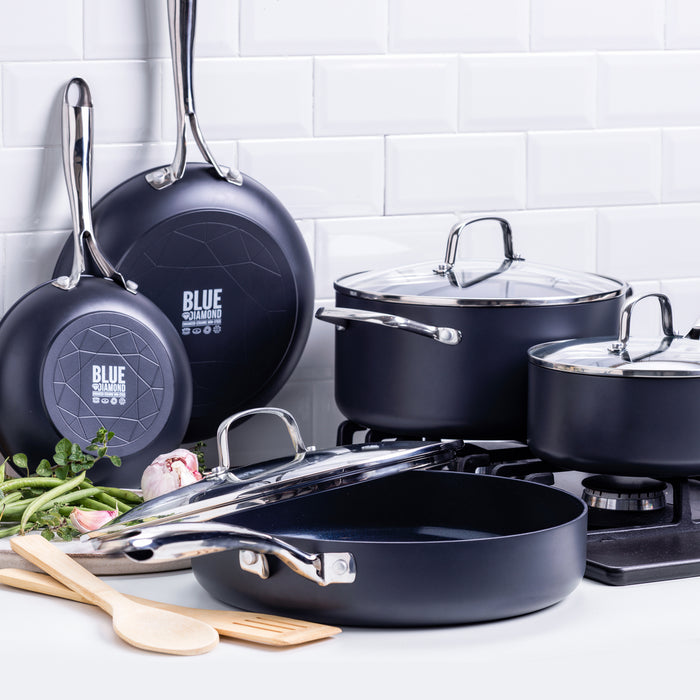 Blue Diamond Hard Anodized Pro 10-Piece Cookware Set