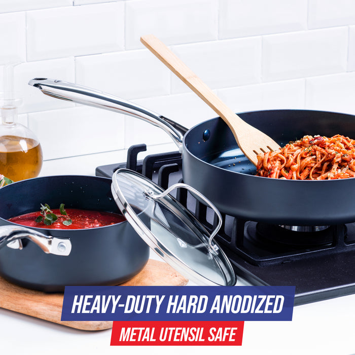 Blue Diamond Hard Anodized Pro 10-Piece Cookware Set