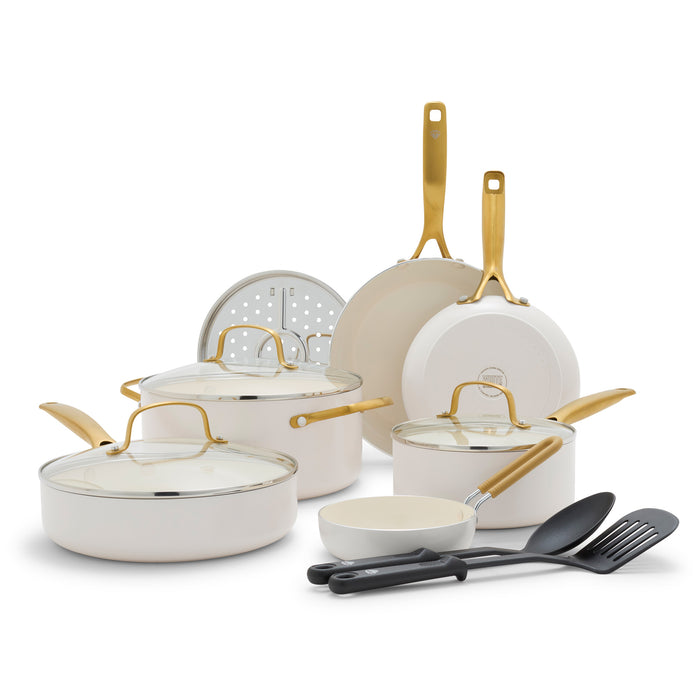 Blue Diamond White 12-Piece Cookware Set