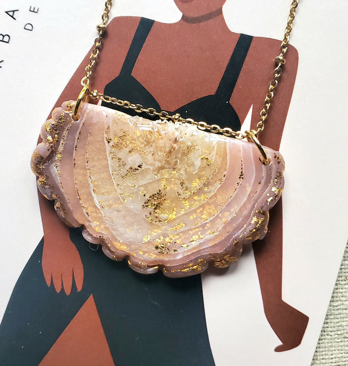 Blush Agate Inspired Necklace
