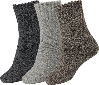 Medium / Black Brown Gray -3 Pairs