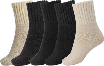 Medium / Black Cream Gray Beige Brown -5 Pairs