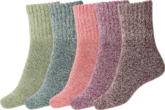 Medium / Darkgreen Green Pink Rose Red -5 Pairs