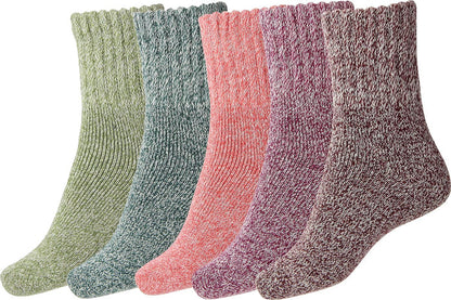 Medium / Darkgreen Green Pink Rose Red -5 Pairs