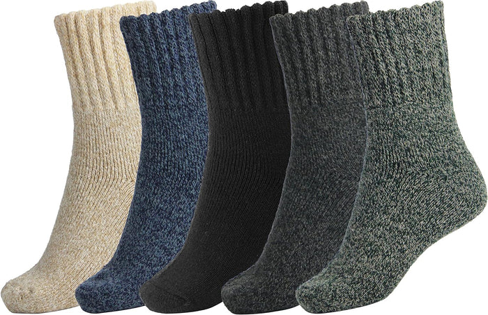 Medium / Gray Beige Blue Green Black -5 Pairs
