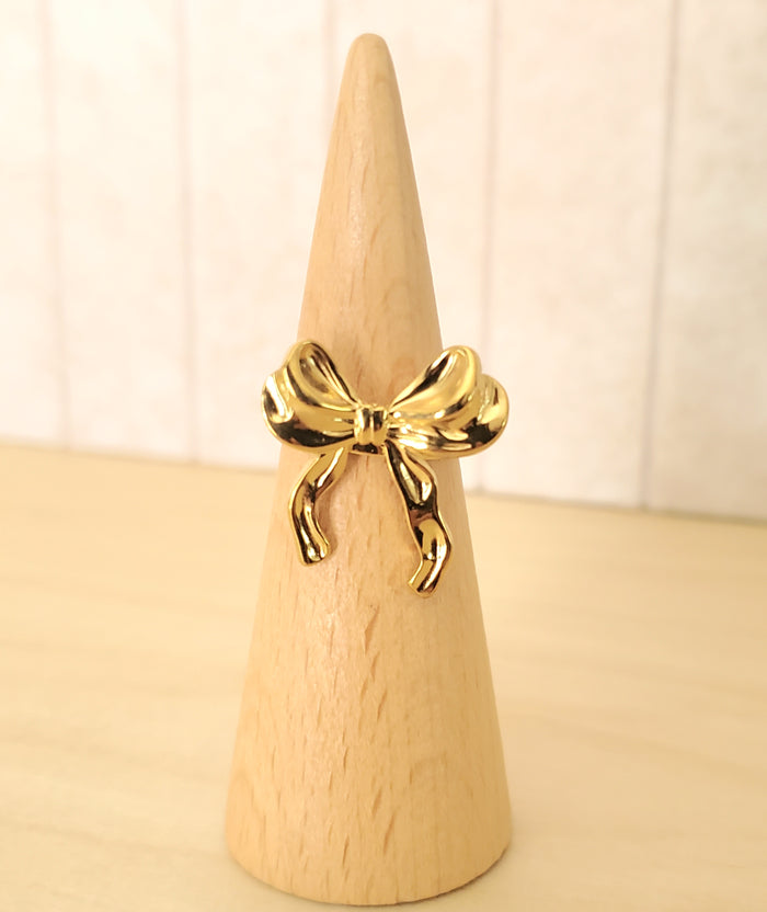 Bow Ribbon Statement Ring - Gold/Silver