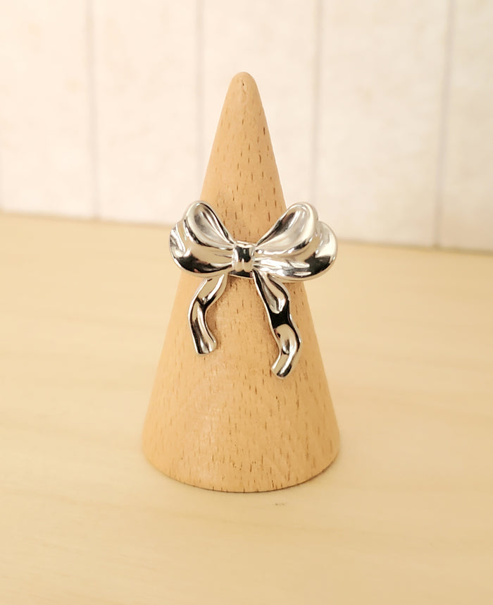 Bow Ribbon Statement Ring - Gold/Silver