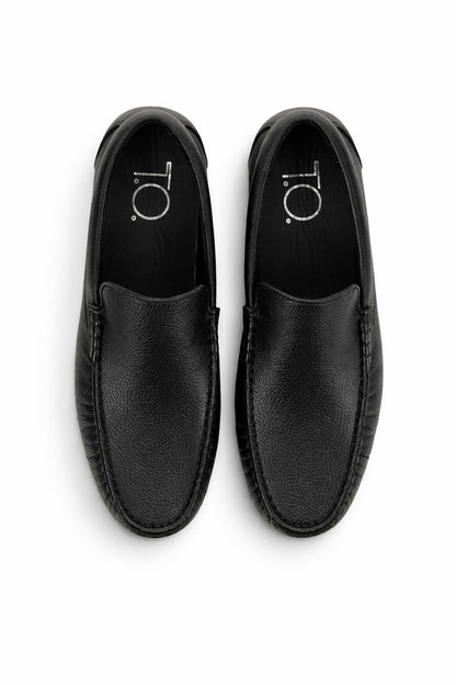 Boy's Classic Black Slip-On Loafer
