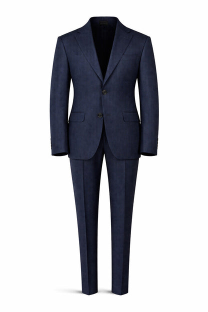 Boy's Flex Fashion Suit - Blue Houndstooth