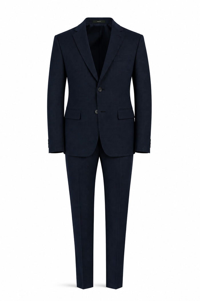 Boy's Flex Navy Fashion Suit - Fine Weave Navy
