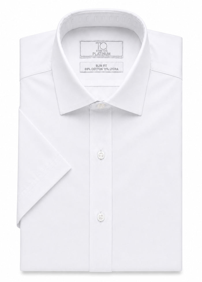 Boy's Platinum Stretch White Dress Shirt