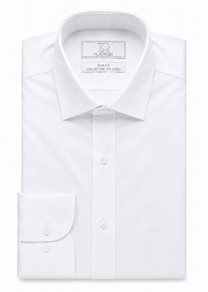 Boy's Platinum Stretch White Dress Shirt