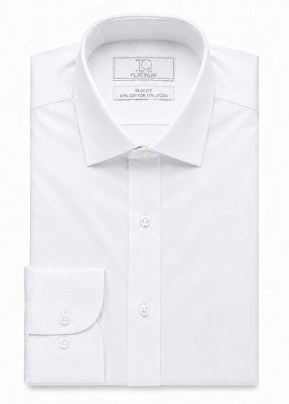 Boy's Platinum Stretch White Dress Shirt