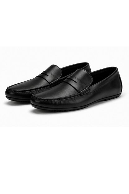 Boy's Signature Black Penny Loafer Shoes