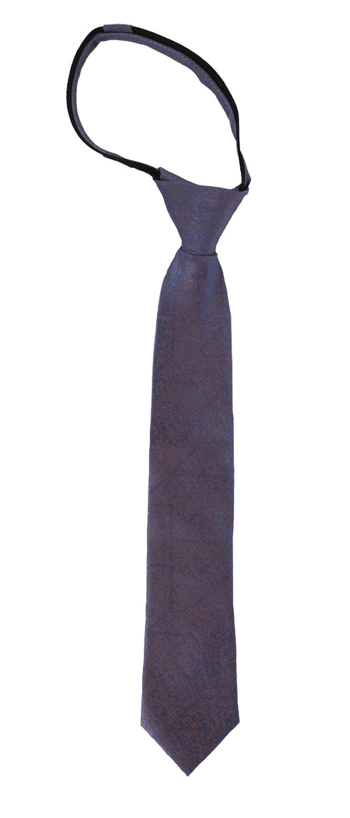 Boys T.O. Collection Textured Zipper Tie Purple