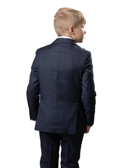 Boy's TR Peak Lapel Suit - Heather Blue