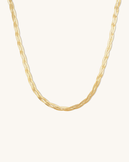 Braided Herringbone Necklace