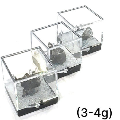 Ethically sourced Brookite in Quartz gemstone for chakra healing and spiritual growth (3-4g) in perky boxes  on a white front overview
