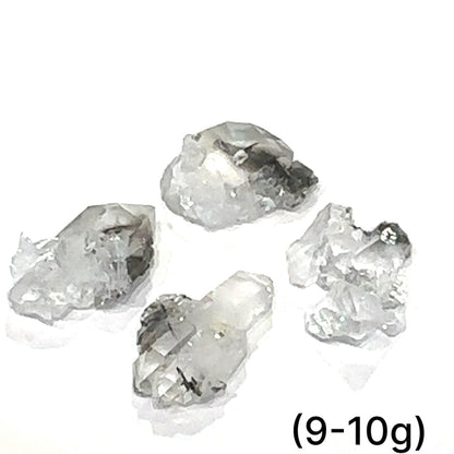 Unique Brookite in Quartz crystal with natural variations and metaphysical properties (9-10g) on white front overview